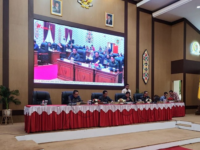 Kantor Pertanahan Kabupaten Katingan Ikuti Penyampaian Laporan Hasil Rapat Kerja Badan Anggaran DPRD Kabupaten Katingan