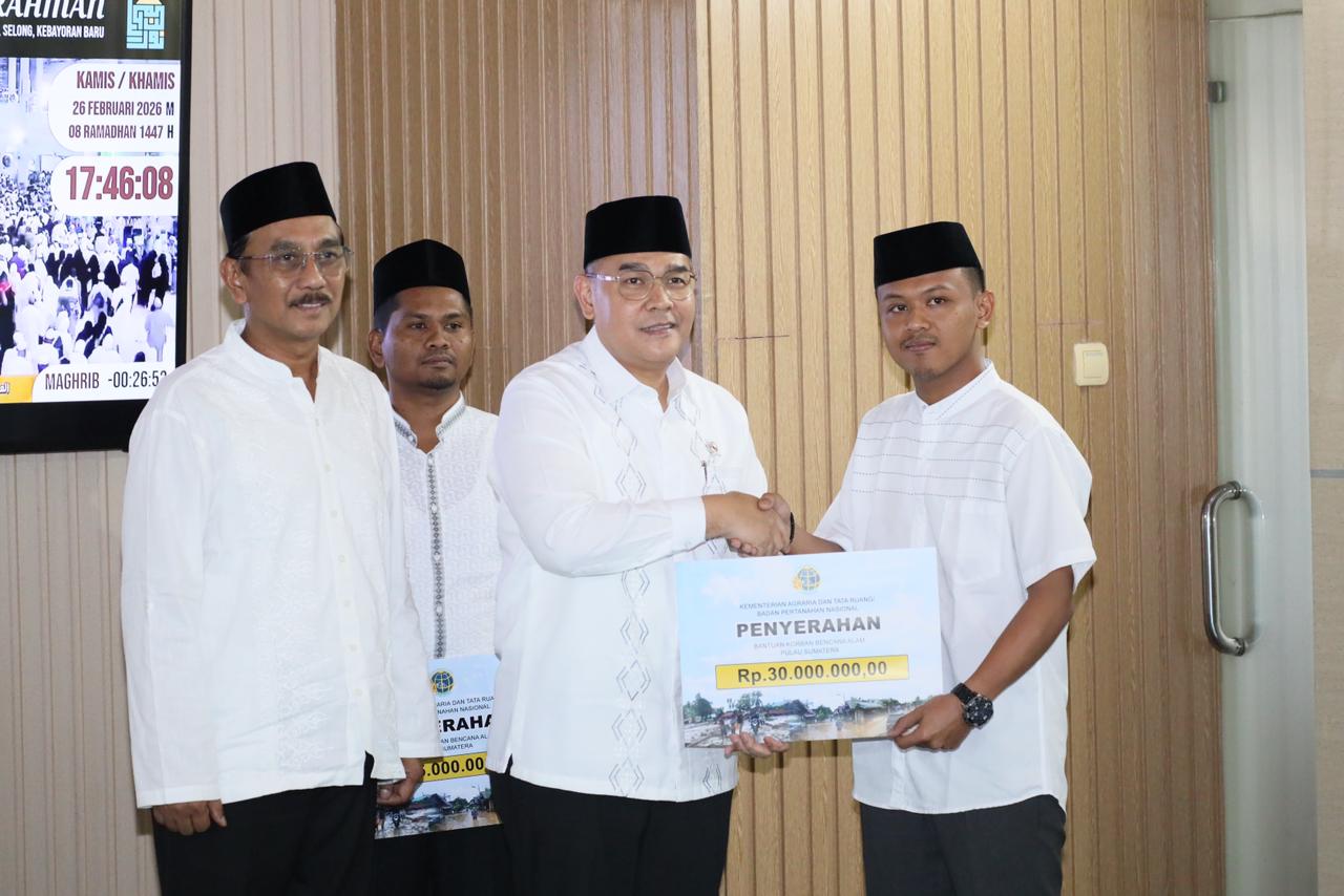 Berbagi di Bulan Suci Ramadan, Kementerian ATR/BPN Salurkan Bantuan untuk Pegawai Terdampak Bencana di Aceh